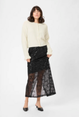 Kaffe Courson Cardigan with Pearl Buttons in Chalk White