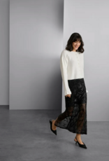 Kaffe Courson Cardigan with Pearl Buttons in Chalk White