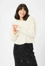 Kaffe Courson Cardigan with Pearl Buttons in Chalk White