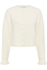 Kaffe Courson Cardigan with Pearl Buttons in Chalk White