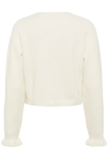 Kaffe Courson Cardigan with Pearl Buttons in Chalk White