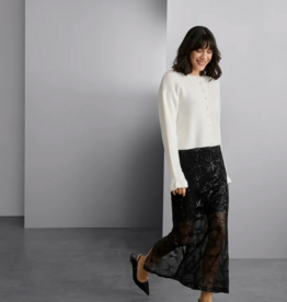 Kaffe Linna Sequin Maxi Skirt in Black Deep