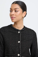 B.Young Panthea Short Tweed Jacket in Meteorite Black