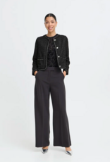 B.Young Panthea Short Tweed Jacket in Meteorite Black