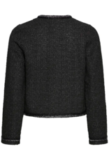 B.Young Panthea Short Tweed Jacket in Meteorite Black