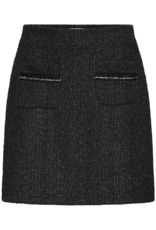 B.Young Panthea Short Tweed Skirt in Metorite Black