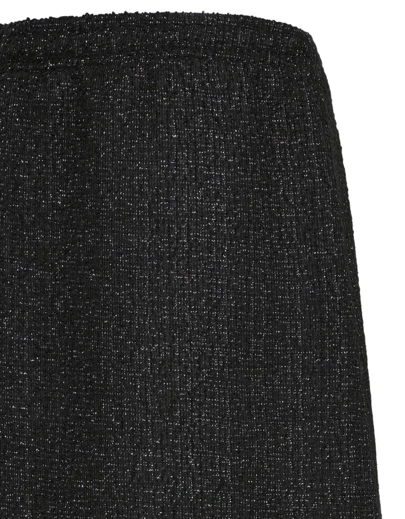 B.Young Panthea Short Tweed Skirt in Metorite Black