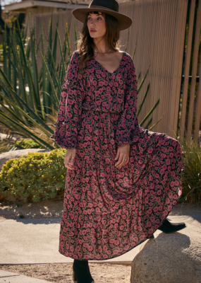 Saltwater Luxe Verona Midi Skirt in Multi Floral