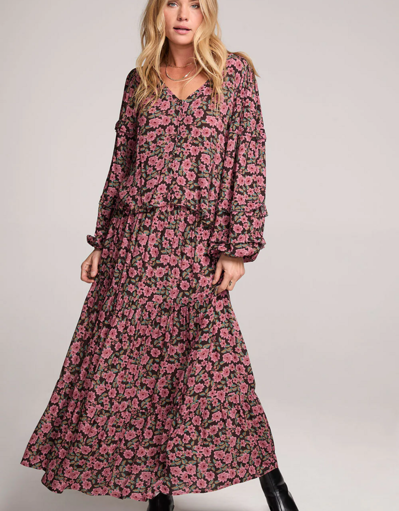 Saltwater Luxe Verona Midi Skirt in Multi Floral