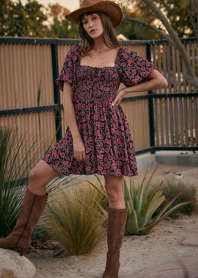 Saltwater Luxe Lucielle Mini Dress in Multi Floral