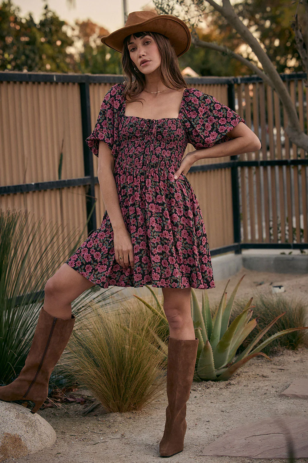 Lucielle Mini Dress in Multi Floral - Adorn Boutique