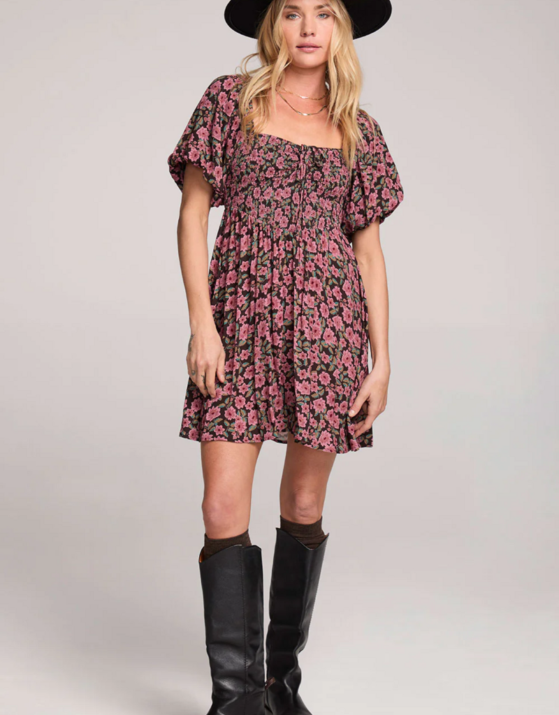 Saltwater Luxe Lucielle Mini Dress in Multi Floral