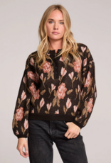 Saltwater Luxe Leilani Sweater in Black Floral