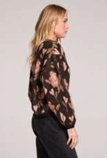 Saltwater Luxe Leilani Sweater in Black Floral