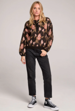 Saltwater Luxe Leilani Sweater in Black Floral