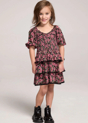 Saltwater Luxe Kids Daphne Mini Dress in Multi Floral