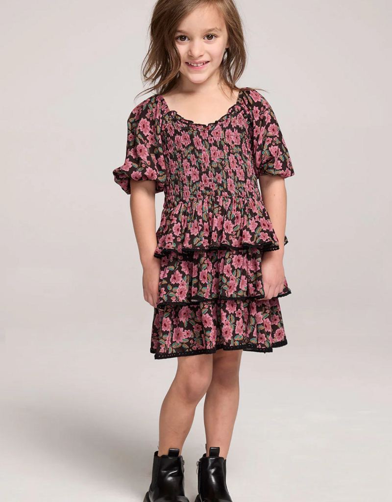 Saltwater Luxe Kids Daphne Mini Dress in Multi Floral