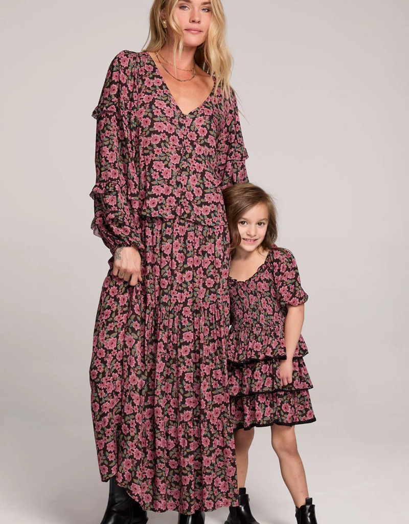 Saltwater Luxe Kids Daphne Mini Dress in Multi Floral