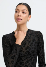 B.Young Shirley Flocked Velvet Top