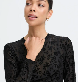 B.Young Shirley Flocked Velvet Top