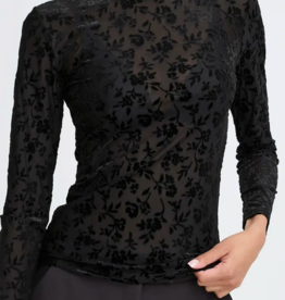 B.Young Shirley Flocked Velvet Top *Only One Left - XS*