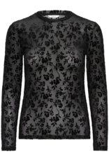 B.Young Shirley Flocked Velvet Top
