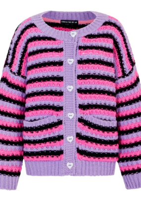 Cara and the Sky Bernice Stripe Cross Stitch Cardigan