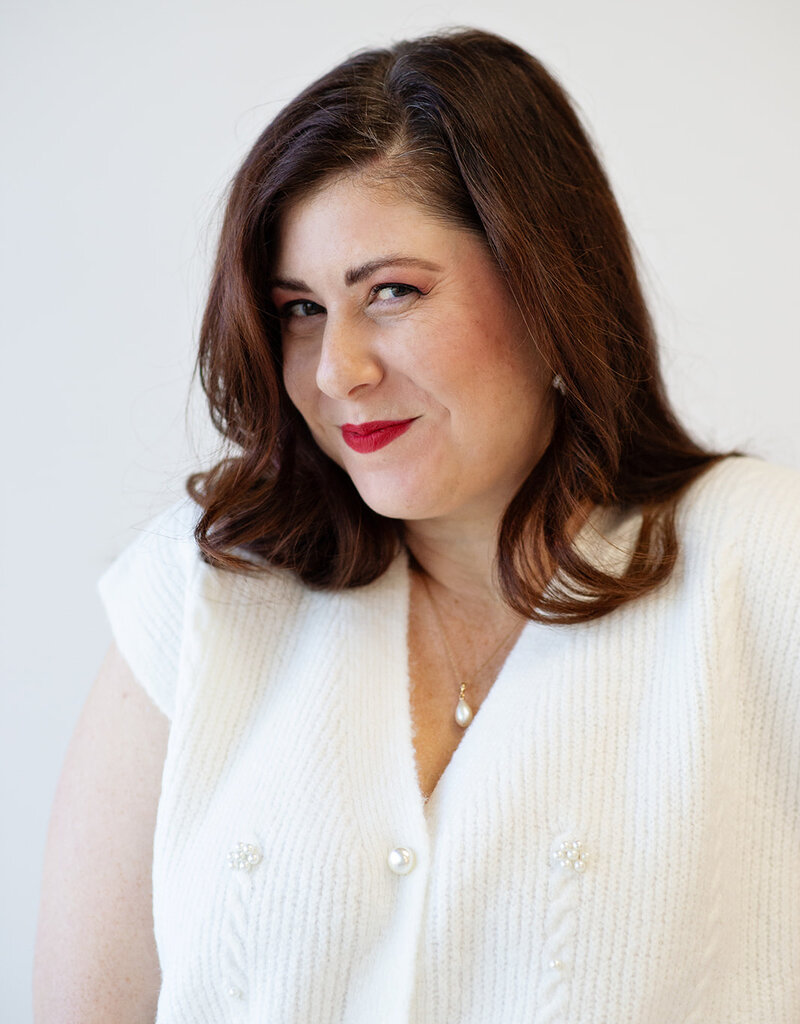 Cream Klementine Slipover Vest in Whisper White