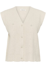 Cream Klementine Slipover Vest in Whisper White