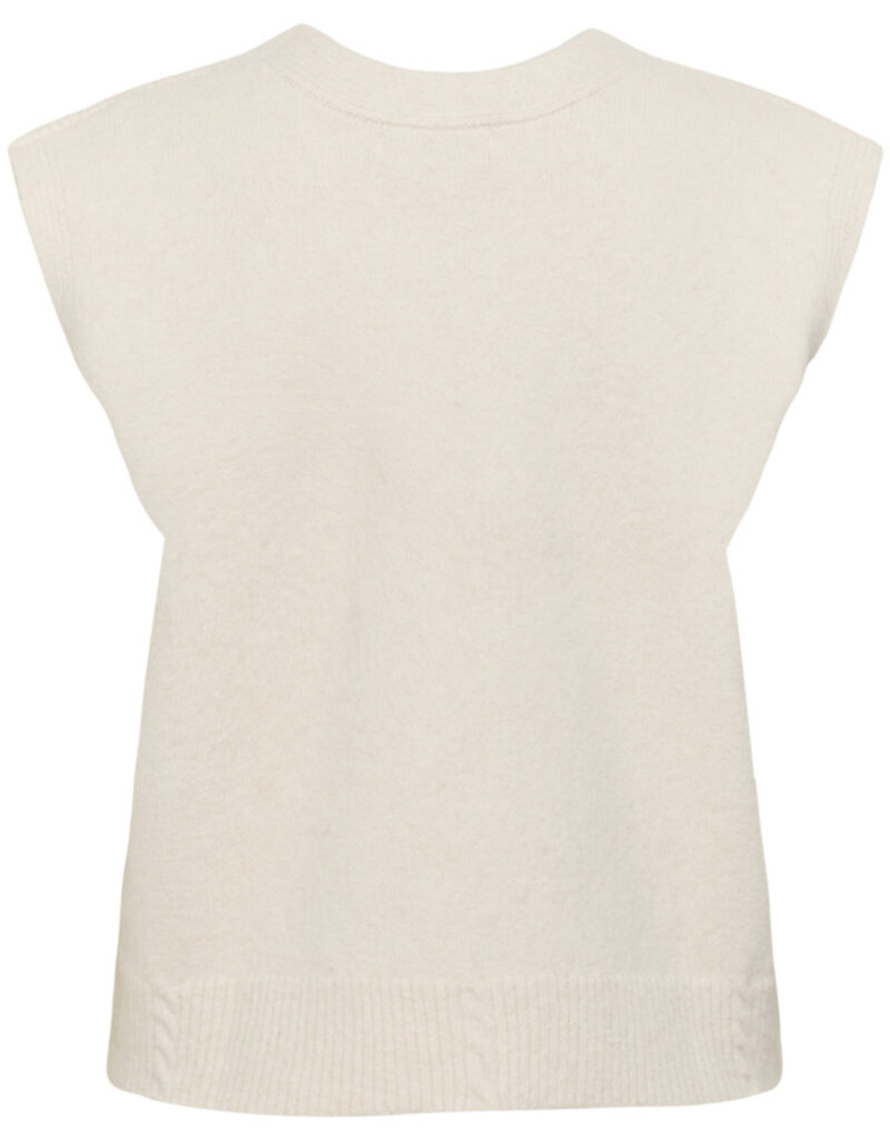 Cream Klementine Slipover Vest in Whisper White