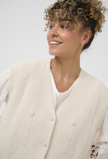 Cream Klementine Slipover Vest in Whisper White