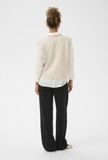 Cream Klementine Slipover Vest in Whisper White