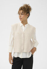 Cream Klementine Slipover Vest in Whisper White