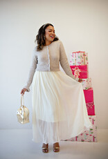 Cream Flake Skirt In Whisper White