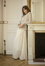 Cream Flake Skirt In Whisper White