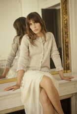 Cream Flake Skirt In Whisper White