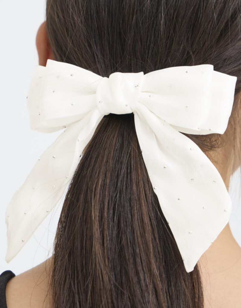 ICHI Bela Velvet Bow with Hair Tie