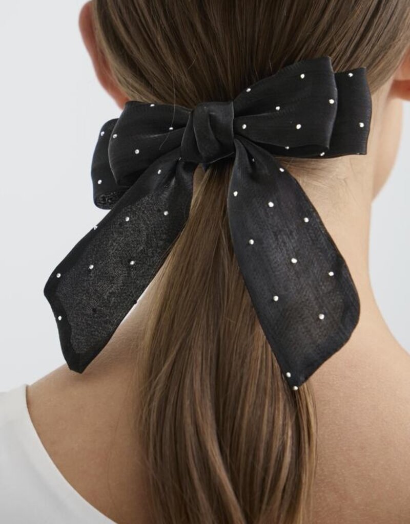 ICHI Bela Velvet Bow with Hair Tie
