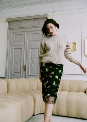 B.Young Renaz Skirt with Sequin Floral Detail