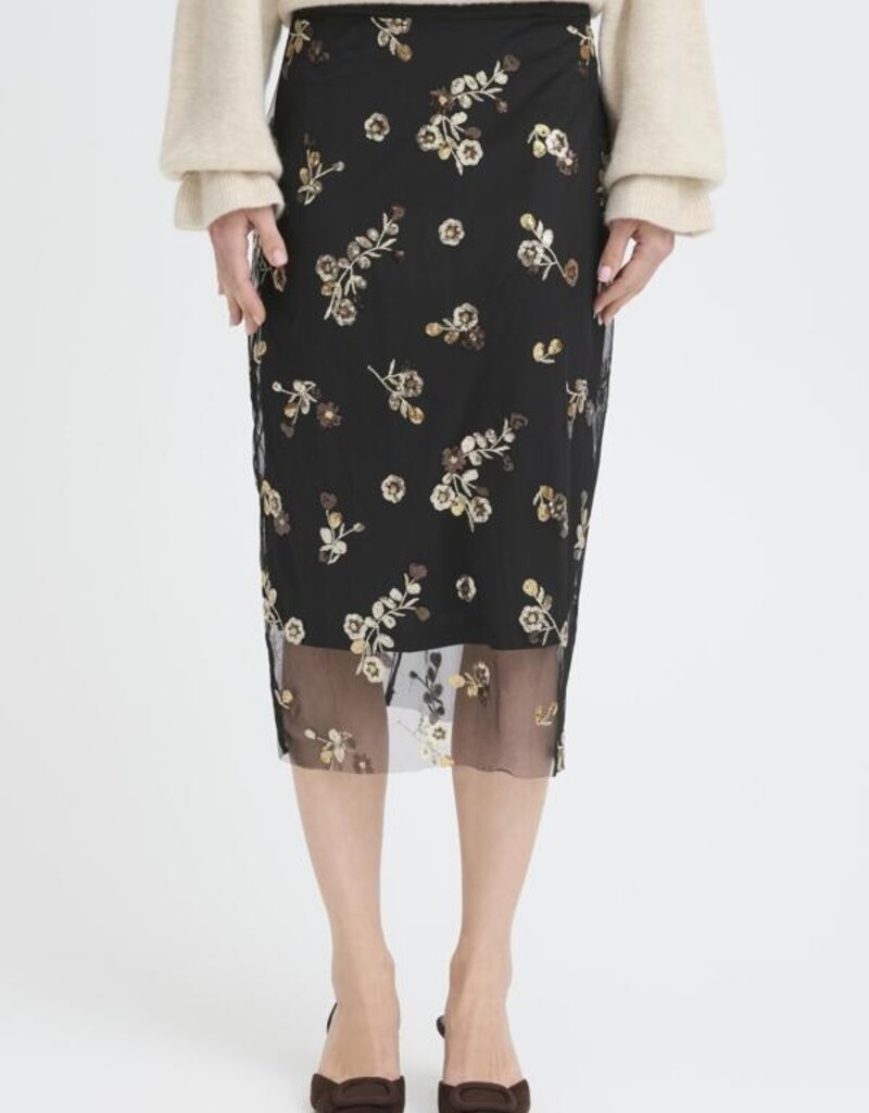 B.Young Renaz Skirt with Sequin Floral Detail