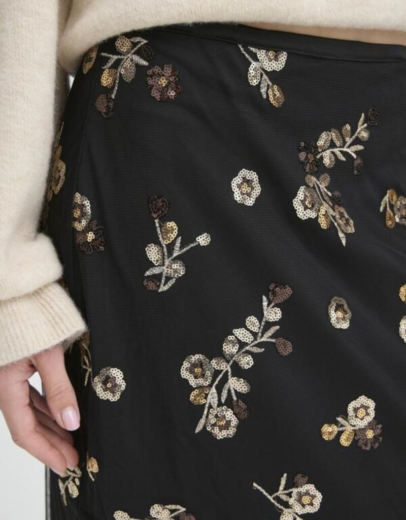 B.Young Renaz Skirt with Sequin Floral Detail