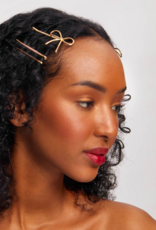 Kitsch Metal Enamel Cloud and Bow 8pc Bobby Pins Set