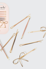 Kitsch Metal Enamel Cloud and Bow 8pc Bobby Pins Set