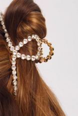 Kitsch Metal Rhinestone Loop Claw Clip - Gold