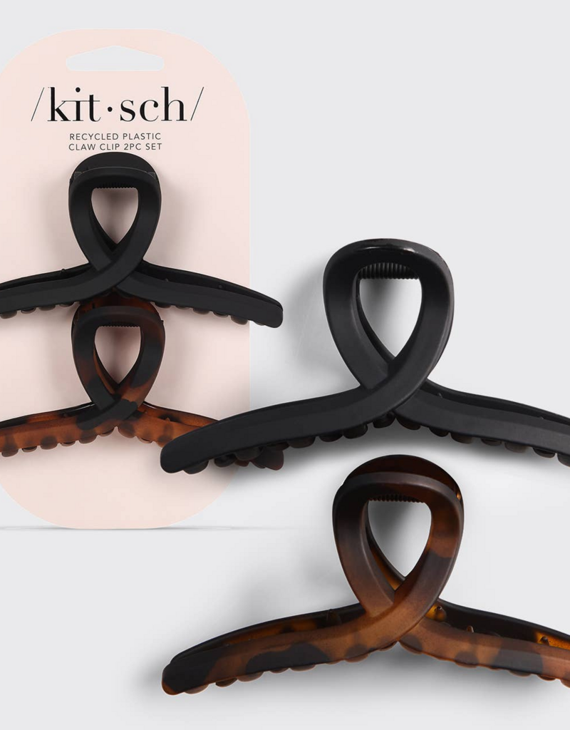 Kitsch 2pc Recycled Plastic Large Loop Claw Clip