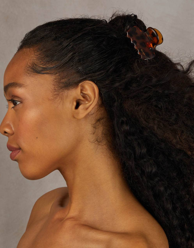 Kitsch 2pc Recycled Plastic Medium Puffy Claw Clip - Black and Tort