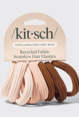 Kitsch 8pc Recycled Seamless Hair Elastics- Rosewood