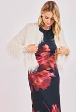 Sadie & Sage Angel Wings Fringe Jacket in Ivory
