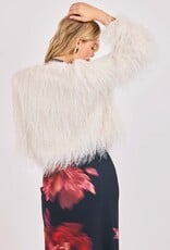 Sadie & Sage Angel Wings Fringe Jacket in Ivory