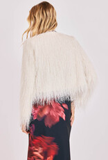 Sadie & Sage Angel Wings Fringe Jacket in Ivory